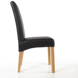 SIX Lederstuhl Bambi Schwarz, Eiche