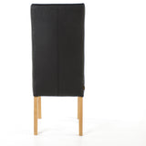 SIX Lederstuhl Bambi Schwarz, Eiche