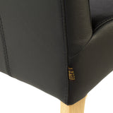 SIX Lederstuhl Bambi Schwarz, Eiche - Sets