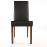 SIX Lederstuhl Bambi Schwarz, Nussbaum