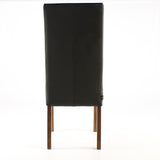 SIX Lederstuhl Bambi Schwarz, Nussbaum
