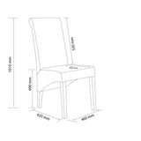 SIX Lederstuhl Felice Creme Weiß, Eiche