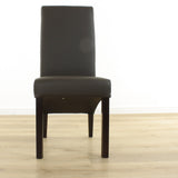 SIX Lederstuhl Felice Braun, Hartholz (Wenge) - Sets
