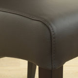 SIX Lederstuhl Felice Braun, Hartholz (Wenge) - Sets