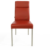 SIX Lederstuhl Gatto Rot, Edelstahl