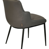 SIX Lederstuhl Lusso Grau, Metall - Sets