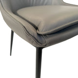 SIX Lederstuhl Lusso Grau, Metall - Sets