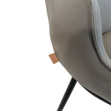 SIX Lederstuhl Lusso Grau, Metall - Sets