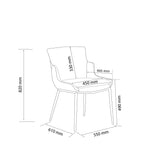 SIX Lederstuhl Lusso Grau, Metall - Sets