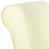 SIX Lederstuhl Regina Federkern Creme Weiß (2201), Hartholz (Wenge)