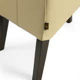 SIX Lederstuhl Regina Federkern Sand, Hartholz (Wenge)