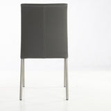SIX Lederstuhl Ricco Grau, Edelstahl - Sets