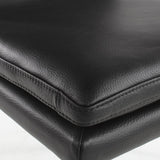 SIX Lederstuhl Ricco Schwarz, Edelstahl - Sets