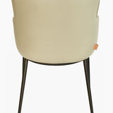 SIX Lederstuhl Armlehnstuhl Lusso Sand, Metall