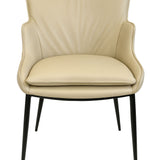 SIX Lederstuhl Lusso Sand, Metall