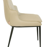 SIX Lederstuhl Lusso Sand, Metall