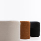 SIX Polsterhocker Fußhocker 66x35x42 Stoff soft Anthrazit