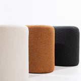SIX Polsterhocker Fußhocker 66x35x42 Stoff soft Anthrazit