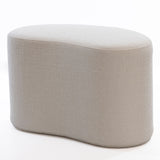 SIX Polsterhocker Fußhocker 66x35x42 Stoff soft weiss
