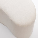 SIX Polsterhocker Fußhocker 66x35x42 Stoff soft weiss