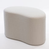 SIX Polsterhocker Fußhocker 66x35x42 Stoff soft weiss