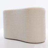 SIX Polsterhocker Fußhocker 66x35x42 Stoff soft weiss