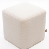 SIX Polsterhocker Fußhocker rechteckig 44x42,5x42,5 Stoff soft weiss
