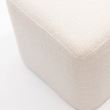 SIX Polsterhocker Fußhocker rechteckig 44x42,5x42,5 Stoff soft weiss