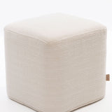 SIX Polsterhocker Fußhocker rechteckig 44x42,5x42,5 Stoff soft weiss