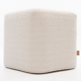 SIX Polsterhocker Fußhocker rechteckig 44x42,5x42,5 Stoff soft weiss