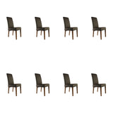 SIX Lederstuhl Bambi Schwarz, Nussbaum - Sets