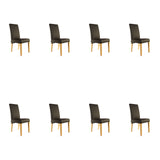 SIX Lederstuhl Bambi Dunkelbraun, Eiche - Sets