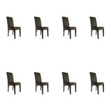SIX Lederstuhl Bambi Dunkelbraun, Hartholz (Wenge) - Sets