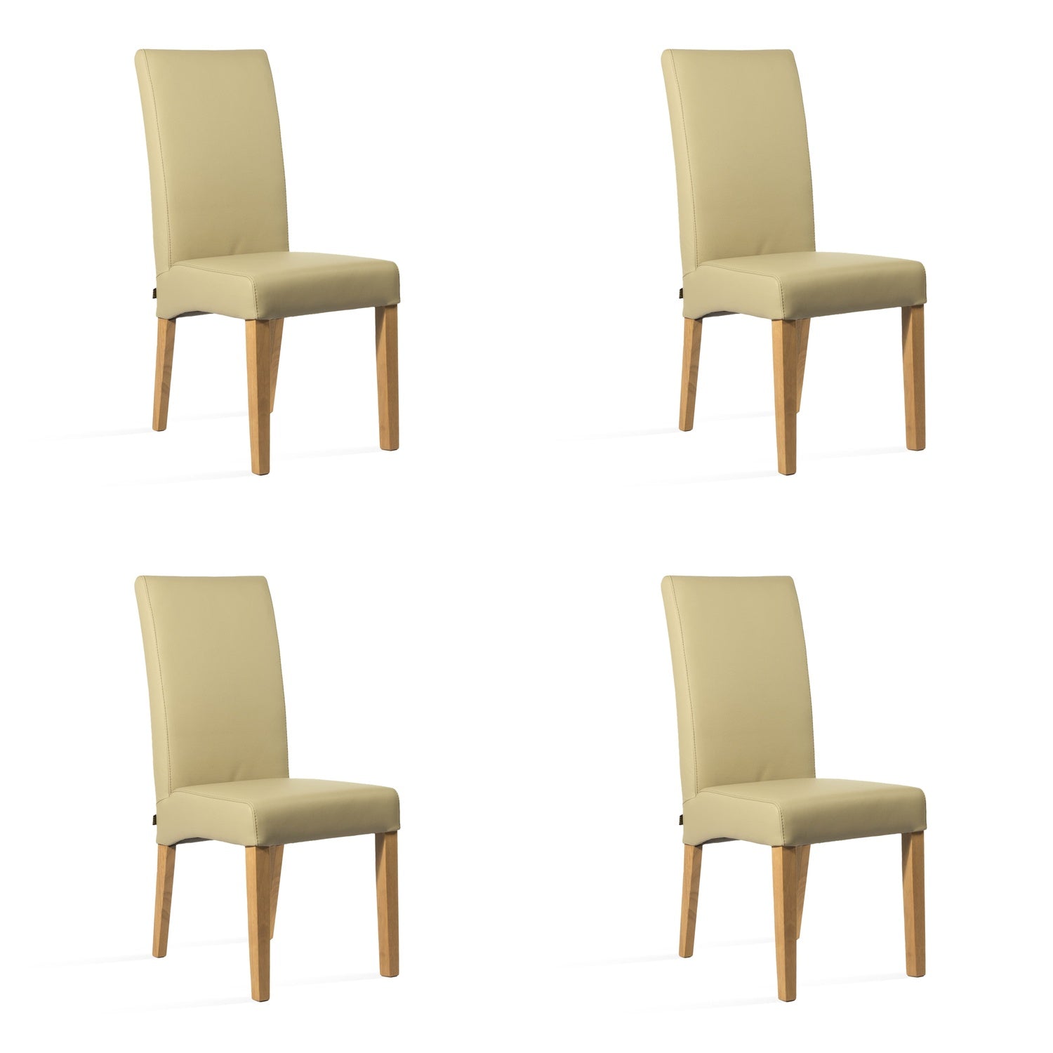 SIX Lederstuhl Bambi Sand, Eiche - Sets
