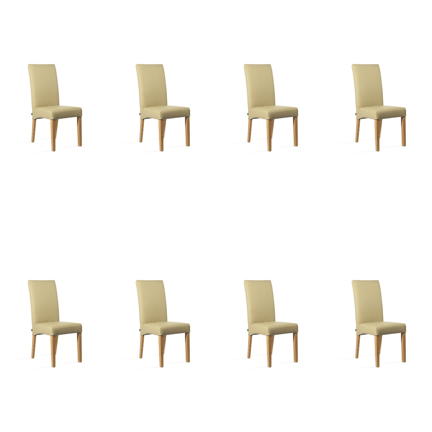 SIX Lederstuhl Bambi Sand, Eiche - Sets