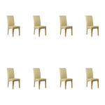 SIX Lederstuhl Bambi Sand, Eiche – 8er-Set