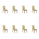 SIX Lederstuhl Bambi Sand, Eiche – 8er-Set