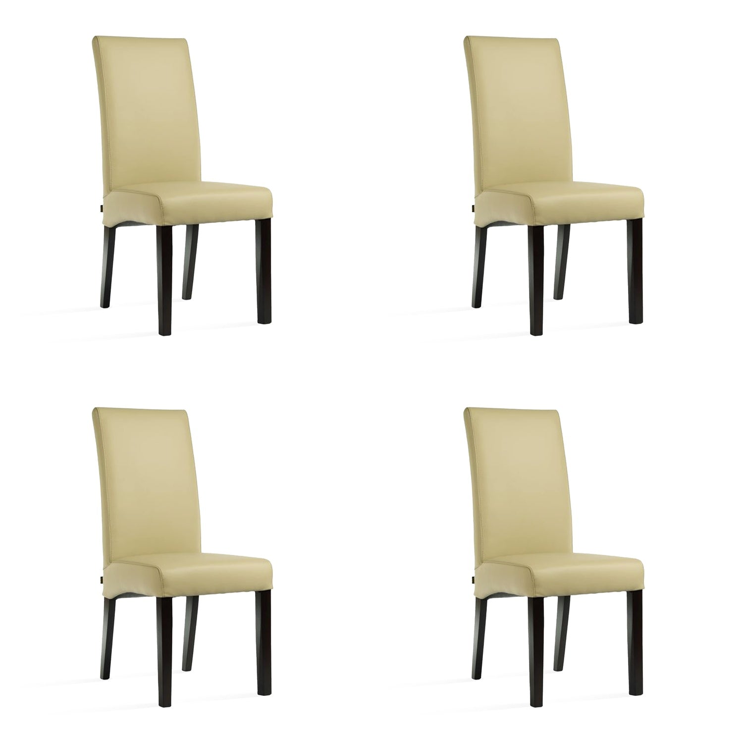 SIX Lederstuhl Bambi Sand, Hartholz (Wenge) - Sets