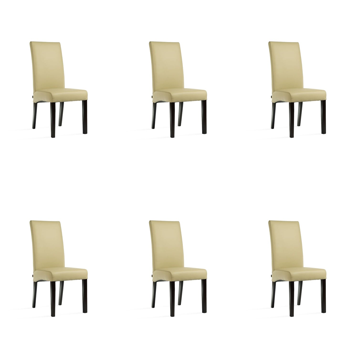 SIX Lederstuhl Bambi Sand, Hartholz (Wenge) - Sets