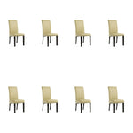 SIX Lederstuhl Bambi Sand, Hartholz (Wenge) – 8er-Set