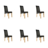SIX Lederstuhl Bambi Schwarz, Eiche - Sets