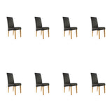 SIX Lederstuhl Bambi Schwarz, Eiche - Sets