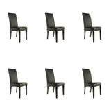 SIX Lederstuhl Bambi Schwarz, Hartholz (Wenge) - Sets