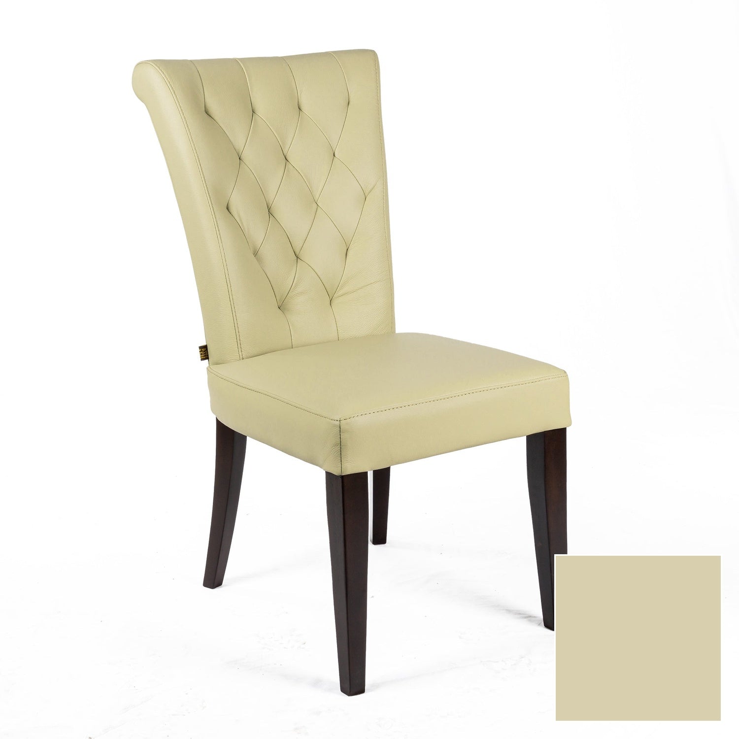 SIX Lederstuhl Capo Sand Beige, Hartholz (Wenge) - Sets