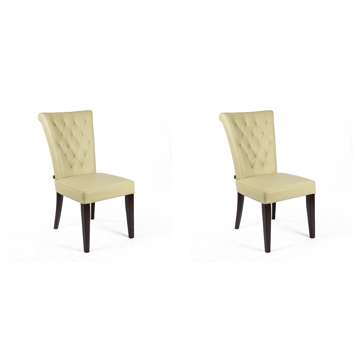 SIX Lederstuhl Capo Sand Beige, Hartholz (Wenge) - Sets