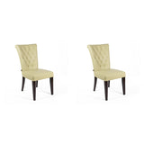 SIX Lederstuhl Capo Sand Beige, Hartholz (Wenge) - Sets