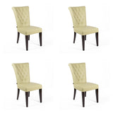 SIX Lederstuhl Capo Sand Beige, Hartholz (Wenge) - Sets