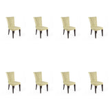 SIX Lederstuhl Capo Sand Beige, Hartholz (Wenge) - Sets