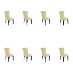 SIX Lederstuhl Capo Sand Beige, Hartholz (Wenge) – 8er-Set