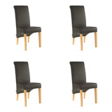 SIX Lederstuhl Felice Braun, Eiche - Sets